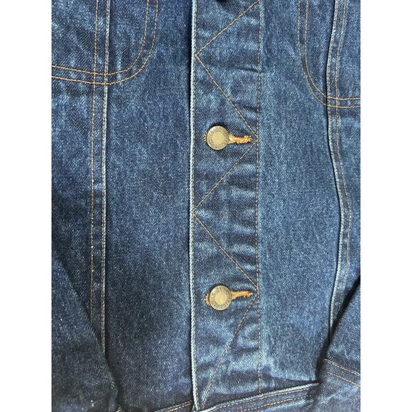 Vintage Wrangler Rugged Wear Men’s Blue Jean Denim Jacket NWT Size L - Picture 5 of 8